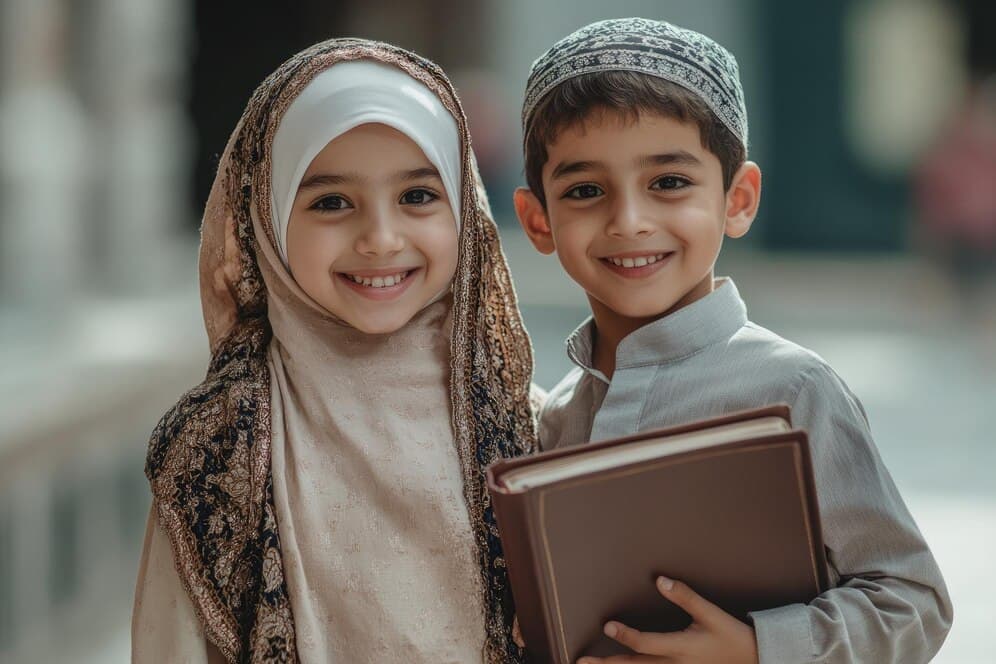 smiling two child